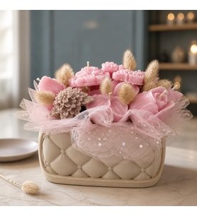 Lumigo Design Çiçek Mum Buketi Tebrik Yıl Dönümü Kutlama Doğum Günü Geçmiş Olsun Vb