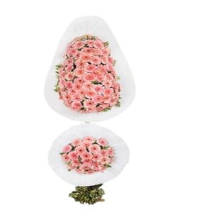 Pembe Çift Kat Gerbera Çelenk